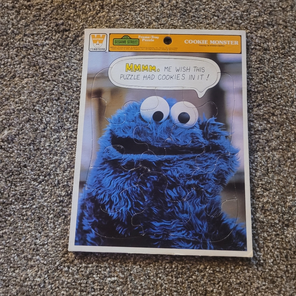 Cookie Monster Blue Puzzle for Kids
